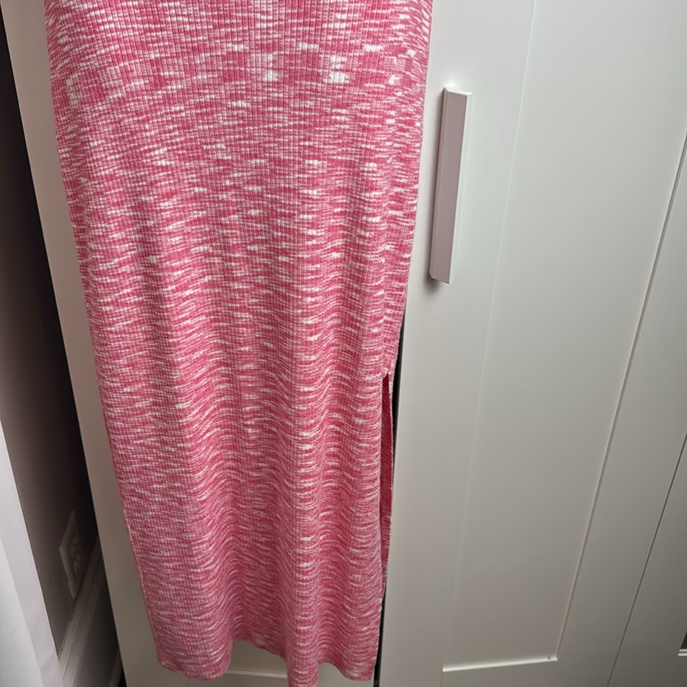 NWT Bundle Pink Rina Long Tank Knit Dress Sexy Open Twist Back - Picture 3 of 12
